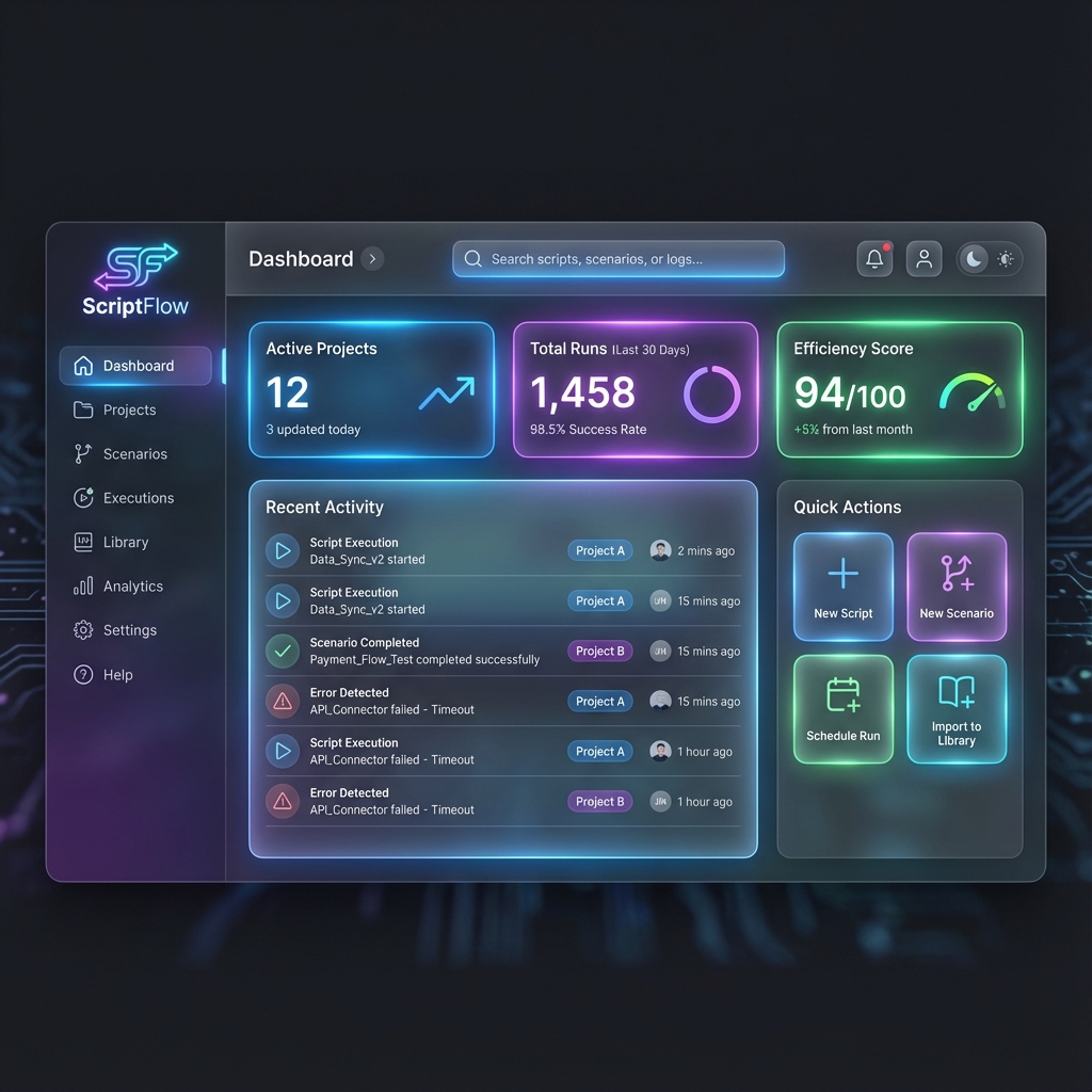ScriptFlow Dashboard